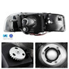 For 01-06 GMC Sierra Yukon Denali Black Smoked Halo LED Headlights+Bumper Signal