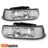Fits 1999-02 Silverado 2000-06 Tahoe Suburban Clear Euro Headlights (Left+Right)