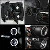 Fits Black 07-13 Silverado Truck Dual CCFL Halo Projector LED Headlights Lamps