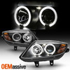 Fit 03-08 BMW Z4 Dual LED Halo Projector Headlights w/ Corner Lamps - Black