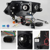 Fit 03-08 BMW Z4 Dual LED Halo Projector Headlights w/ Corner Lamps - Black