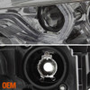 Fits [F32 DRL] 2012-2015 BMW F30 3-Series Smoked LED DRL Projector Headlights