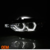 Fits [F32 DRL] 2012-2015 BMW F30 3-Series Smoked LED DRL Projector Headlights