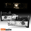 Fits 88-98 C/K C10 Full Size Pickup Truck Chrome Clear Projector Headlights Pair