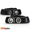 Fits 1999-2006 Chevy Silverado Suburban Black Halo Projector LED Headlights L+R