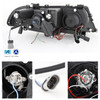 Fits 00-03 BMW E46 3-Series 2Dr Chrome Clear Dual Halo Projector Headlights Lamp