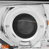 Fits 00-03 BMW E46 3-Series 2Dr Chrome Clear Dual Halo Projector Headlights Lamp