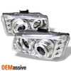 Fits 03-06 Silverado Avalanche Halo Projector LED Headlights Lamps Left+Right