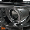 For 07-13 Silverado Smoked Halo LED Projector Headlights +Red Smoked Tail Lights