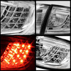 Fits 03-08 Mazda Mazda 3 4Dr Sedan Chrome Clear 4Pcs LED Tail Lights+Trunk Piece