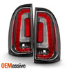 Fits 05-15 Tacoma LED Tube Black Tail Lights Driver+Passenger Pair Replacement
