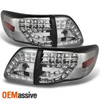 Fits 09-10 Toyota Corolla Chrome Clear Full LED Tail Lights W/LED Turn Signal