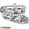 Fits 98-04 S10 Pickup Truck 98-05 Chevy Blazer Crystal Clear Headlights Lamps