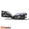 Fits 94-98 Mustang V8 Gt Svt Crystal Black Headlights Lamps Pair Left+Right Pair
