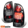 Fits 2005-2015 Toyota Tacoma Black LED Tail Lights Brake Lamps Pair Left+Right