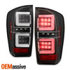 For 2016-2022 Toyota Tacoma C Tube LED Black Tail Lights Brake Lamp Left+Right
