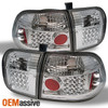 Fits 96-98 Honda Civic 4Dr Sedan Clear 4Pcs LED Tail Brake Lights Set Left+Right