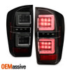 For 2016-2022 Toyota Tacoma C Tube LED Black Smoked Tail Lights Brake Lamp LH+RH