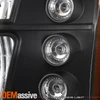 Fits 03-06 Silverado 1pc Amber Black Headlights+Signal Light+Black Grille Mask