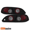 Fits 1998-2002 Toyota Corolla CE VE S Black Smoked Altezza Tail Lights Set LH+RH