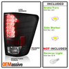 Black Fits 04-15 Titan Pickup Truck LED Tail Lights Break Lamps Left+Right Pair