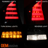 Fits 2010-2011 Toyota Prius Black DRL LED Tube Tail Lights Replacement Set