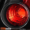 Fits 03-08 Toyota Corolla Black 4Pcs Tail Brake Lights Lamps Pair W/Trunk Piece