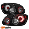 Fits 03-08 Toyota Corolla JDM Black 4Pcs LED Tail Brake Lights Lamp +Trunk Piece