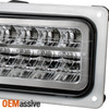 Fits 88-98 Chevy GMC C/K Pickup Suburban Tahoe Glass Headlights+LED Bumper Lamps