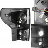 Fits 07-13 Tundra Black Headlights+Black Smoked LED Tail Lights+Smoked Fog Lamps