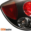 Fits 2003-2005 Tuburon Sport Coupe Black Bezel Rear Tail Lights Brake Lamps Pair