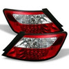 Fits 06-08 Honda Civic 2Dr Couple Dx Ex Lx Si JDM Black LED Tail Lights Lamp Set