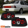 Fits 93-97 Toyota Corolla Black Altezza Tail Brake Lights Lamps Pair Left+Right