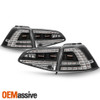 Fits 15-17 Volkswagen Golf Black Full DRL w/ Brake + Parking Tail LED Lights Set