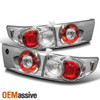 Fits 03-07 Accord 4Dr Sedan Chrome Clear Tail Brake Lights Lamps W/Trunk Piece