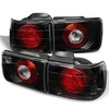 Fits 92-93 Honda Accord 4Dr Sedan Black Tail Brake Lights Lamp Pair Left+Right