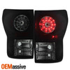 Fits 2007-2013 Toyota Tundra Pickup Black Smoked LED Tail Light Pair Left+Right