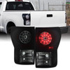 Fits 2007-2013 Toyota Tundra Pickup Black Smoked LED Tail Light Pair Left+Right