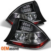 Fits 04-05 Honda Civic 2Dr Coupe Ex Lx LED Black Tail Brake Lights Left+Right