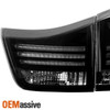 Fits 2004-2009 Lexus RX330 RX350 LED Tail Lights 4Pcs Black Rear Brake Lamps L+R