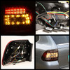 Fits 03-07 Porsche Cayenne S Tubro Sport SUV JDM Black LED Tail Lights Lamp Pair