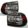 Fits 03-07 Porsche Cayenne S Tubro Sport SUV JDM Black LED Tail Lights Lamp Pair