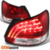 Fits 07-12 Yaris 4Dr Sedan Red/Clear LED Tail Lights W/LED Running Light Tube