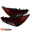 Fits 11-14 Sonata Red Smoked LED Tail Lights Brake Lamp W/LED Tube/Strip Design