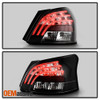 Fits 2007-2012 Toyota Yaris Sedan 4Dr LED Tube Black Tail Lights Pair Left+Right