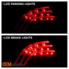 Fits 2007-2012 Toyota Yaris Sedan 4Dr LED Tube Black Tail Lights Pair Left+Right