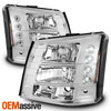 Fits 03-06 Silverado Pickup Truck 1Pc Amber Clear Headlights+Bumper Signal Light