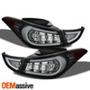 Fits 2011-2016 Elantra LED Tube Style Black Tail Lights Brake Lamps Left+Right