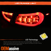 Fits 2011-2016 Elantra LED Tube Style Black Tail Lights Brake Lamps Left+Right