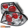 Fits 02-03 Mitsubishi Lancer Sport Chrome Tail Brake Lights Lamp Pair Left+Right